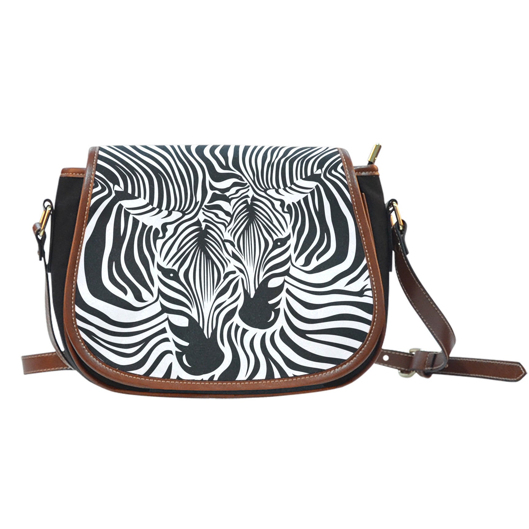 Zebra Couple Saddle Bag