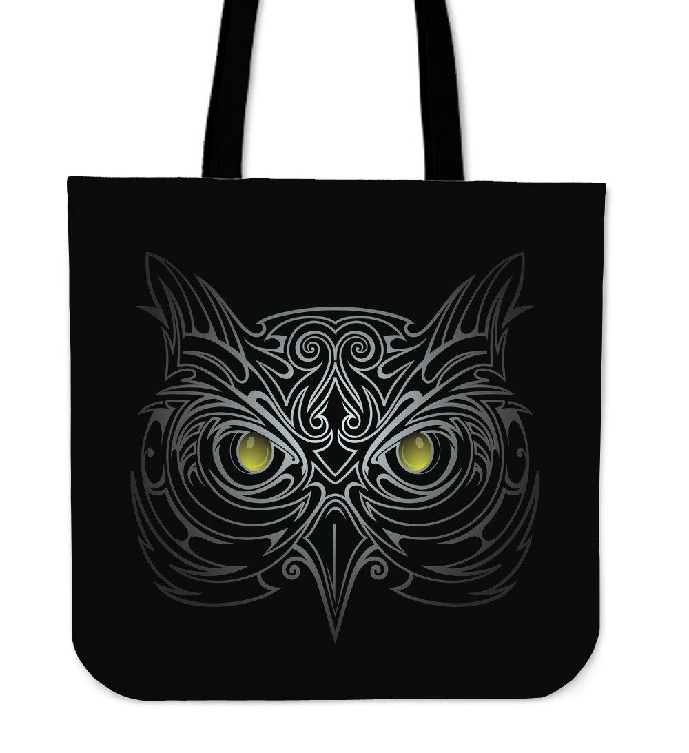 Black Owl Cloth Tote Bag