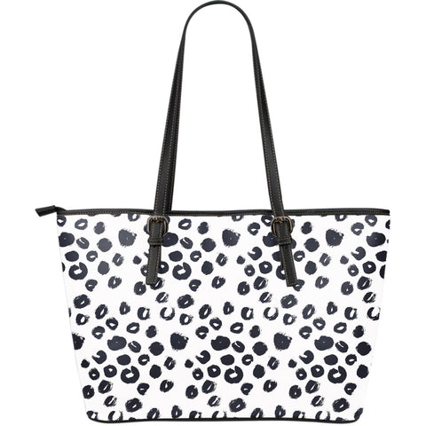 Leopard Large Leather Tote Bag
