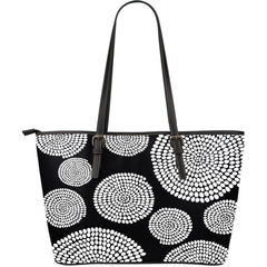 African Swirl Large Leather Tote Bag