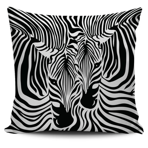 Zebra Couple Pillow Cover