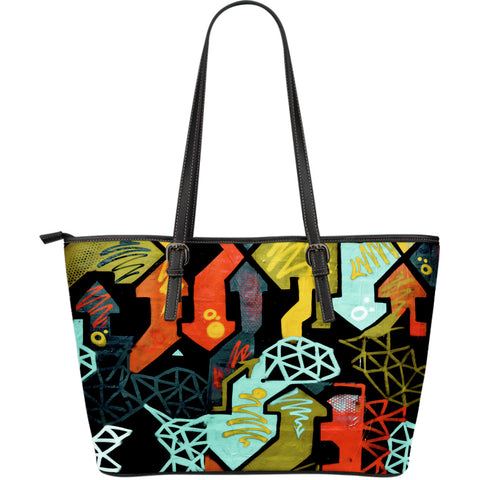 Crazy Arrows Large Leather Tote Bag