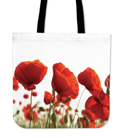 Poppy Flower Cloth Tote Bag