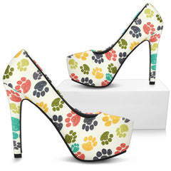 Colorful Paws High Heels