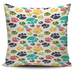 Colorful Paws Pillow Cover
