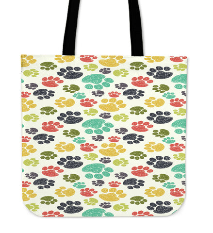 Colorful Paws Cloth Tote Bag