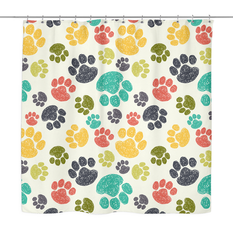 Colorful Paws Shower Curtain