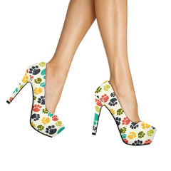 Colorful Paws High Heels