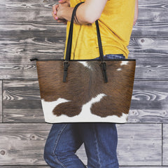 Cowhide Small Leather Tote Bag