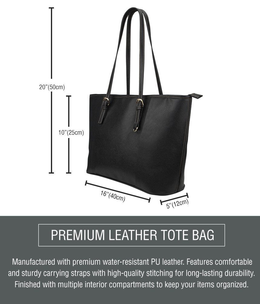 Cowhide Small Leather Tote Bag