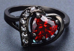 Ruby-Red  Heart Promise Ring