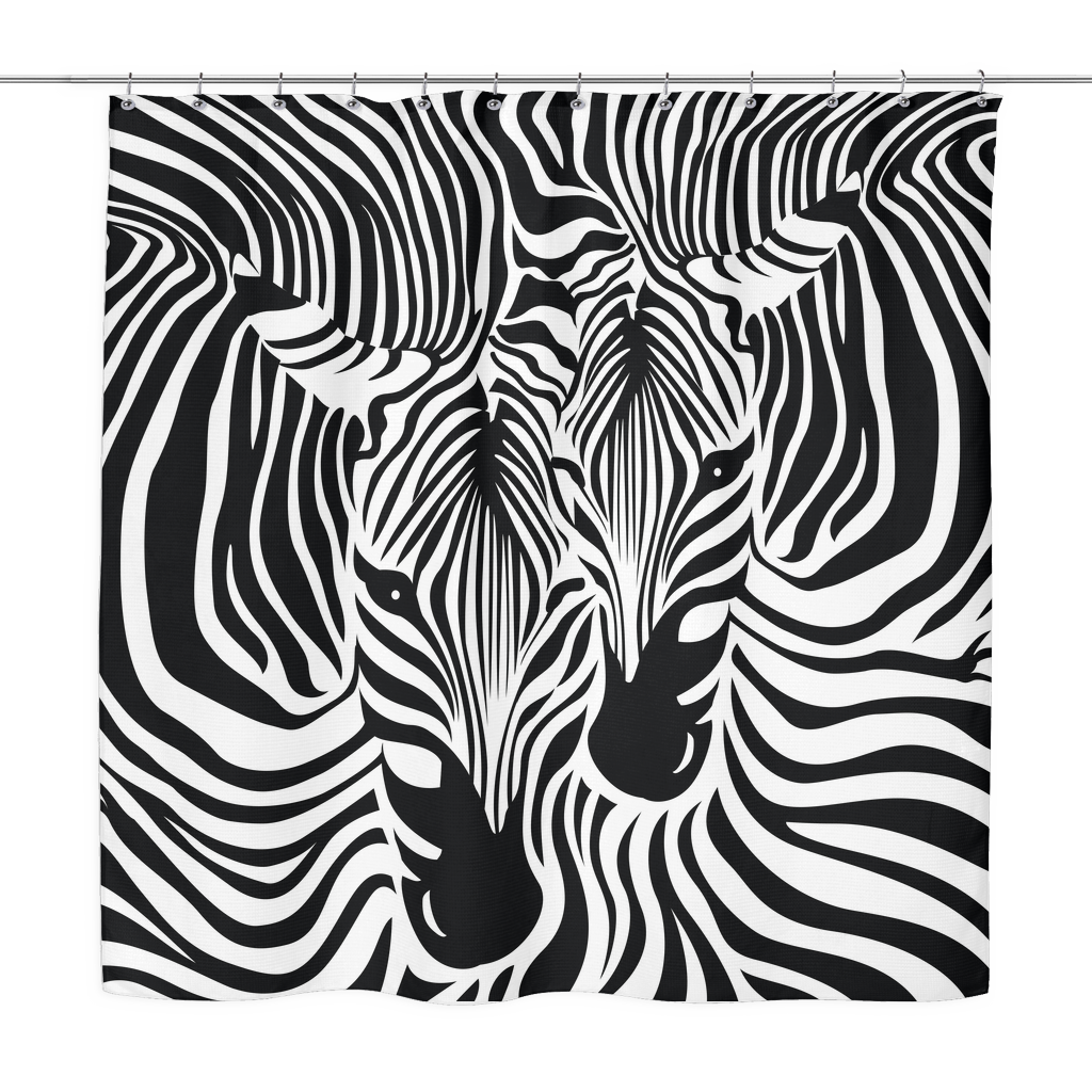 Zebra Couple Shower Curtain
