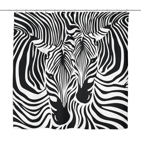 Zebra Couple Shower Curtain